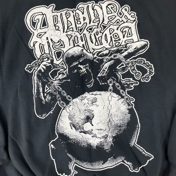 Alpha & Omega Metal Core Rock Band Black 2 Sided Graphic Sweatshirt Mens Medium‎ - Picture 3 of 9